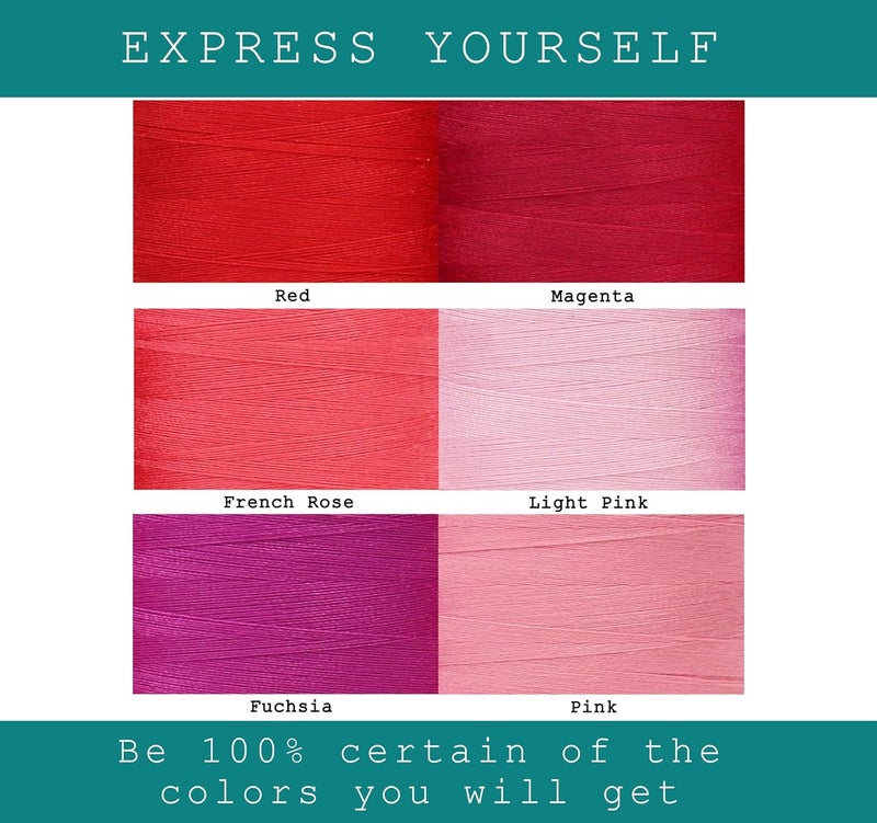 BlesSew Sewing Thread in Red Color Tones – 6 Spools of Polyester Thread for Sewing Machine for Beginners, Hand Stitching & Quilting - 1000 yds per Spool - Image 4